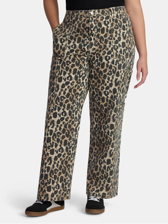 Women's Wide Leg Cargo Pants, 30" Inseam, Sizes XXS-4X