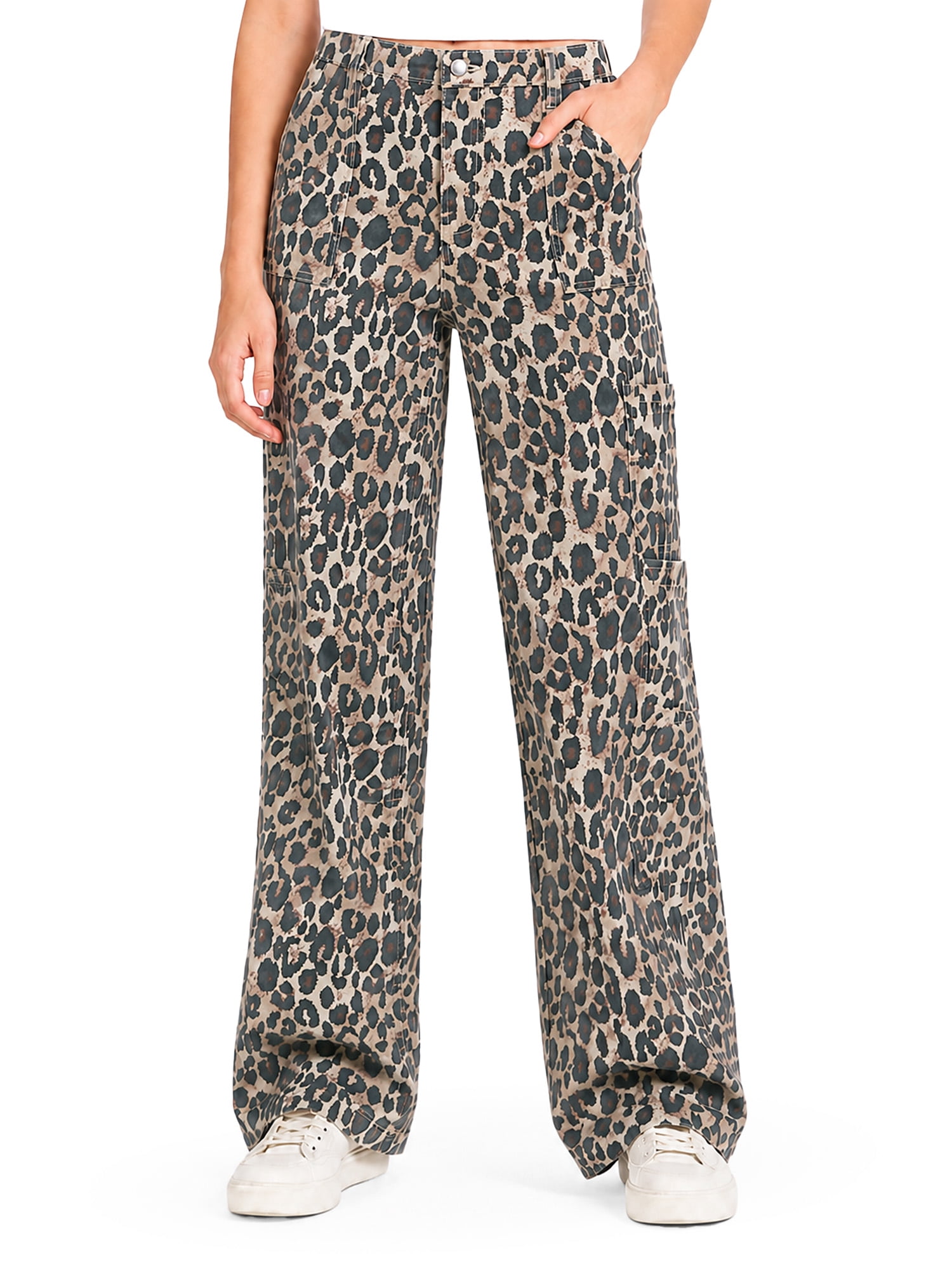 No Boundaries Wide Leg Cargo Pants, 31.5" Inseam, Women's and Women's Plus XXS-4X