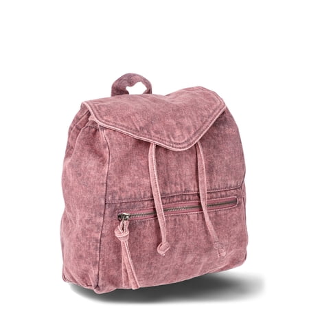 No Boundaries Casual Mini Backpack, Mauve Denim, Women's