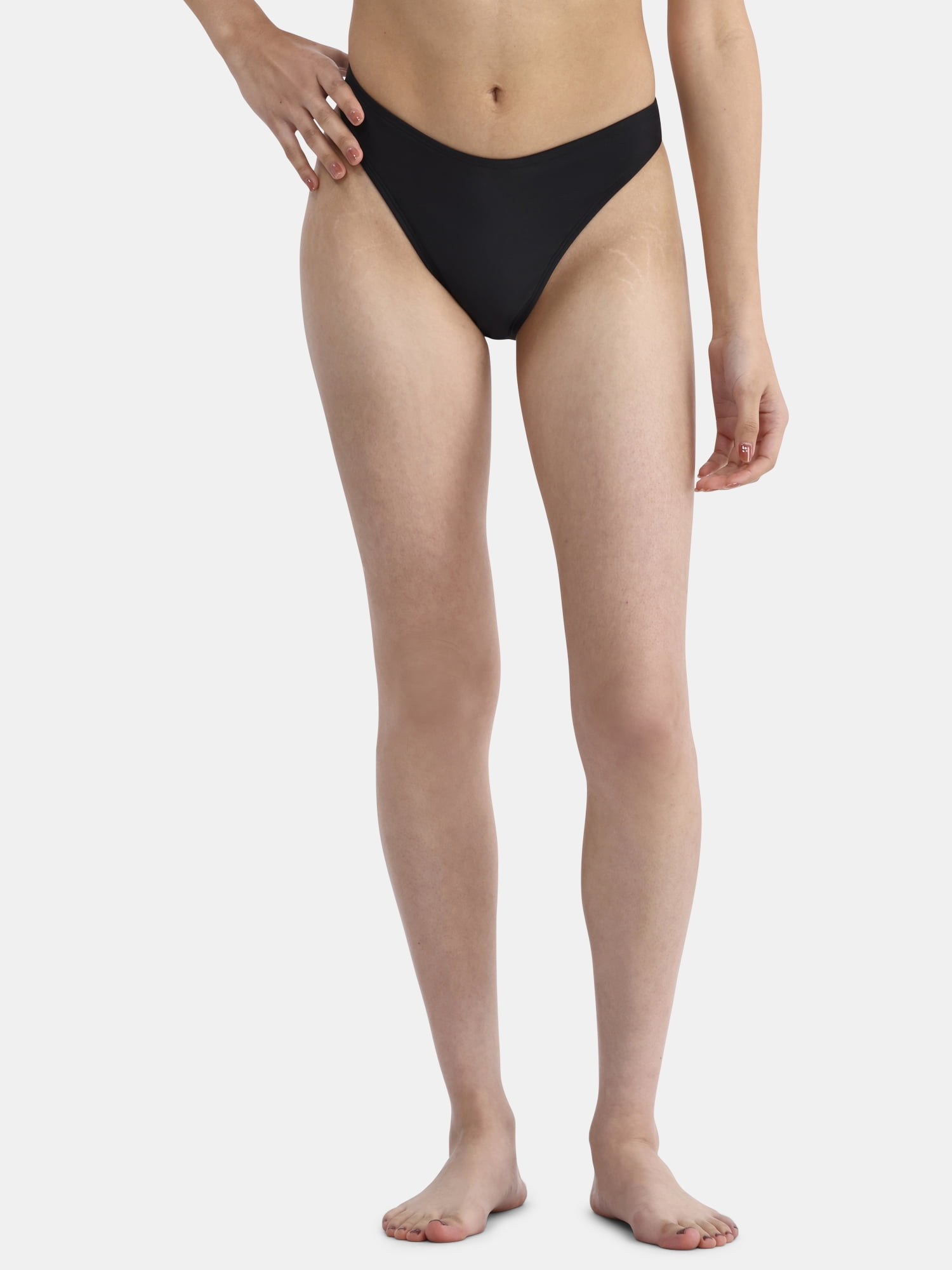 No Boundaries High Leg Mid Rise Cheeky Bikini Bottom, Sizes XXS-XL
