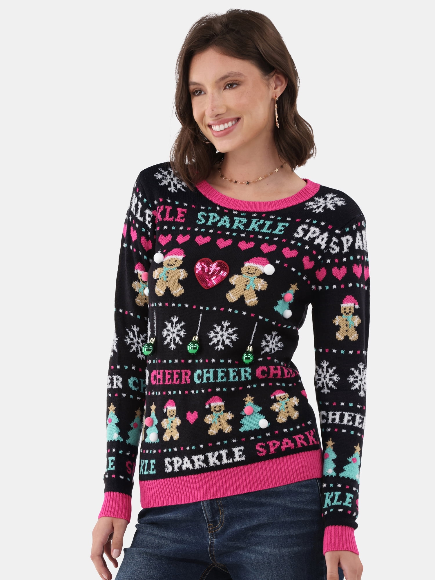 Customer reviews for No Boundaries Christmas Sweater, Women's and Women's  Plus