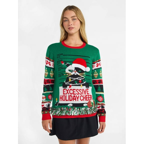 No Boundaries Christmas Sweater, Lightweight, Women's