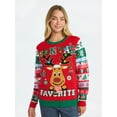 thumbnail image 1 of No Boundaries Christmas Sweater, Lightweight, Women's, 1 of 5