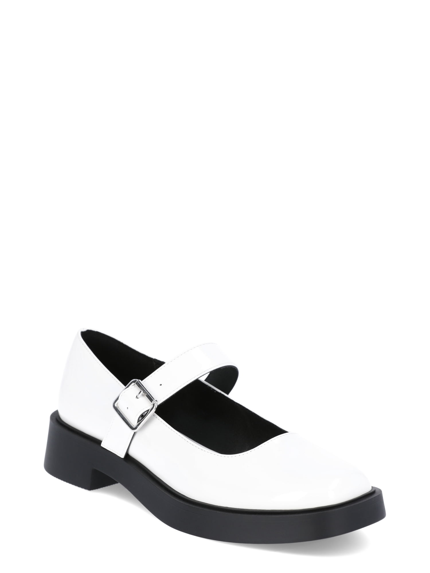 No Boundaries Women's Chunky Mary Jane Shoes with Buckle Strap