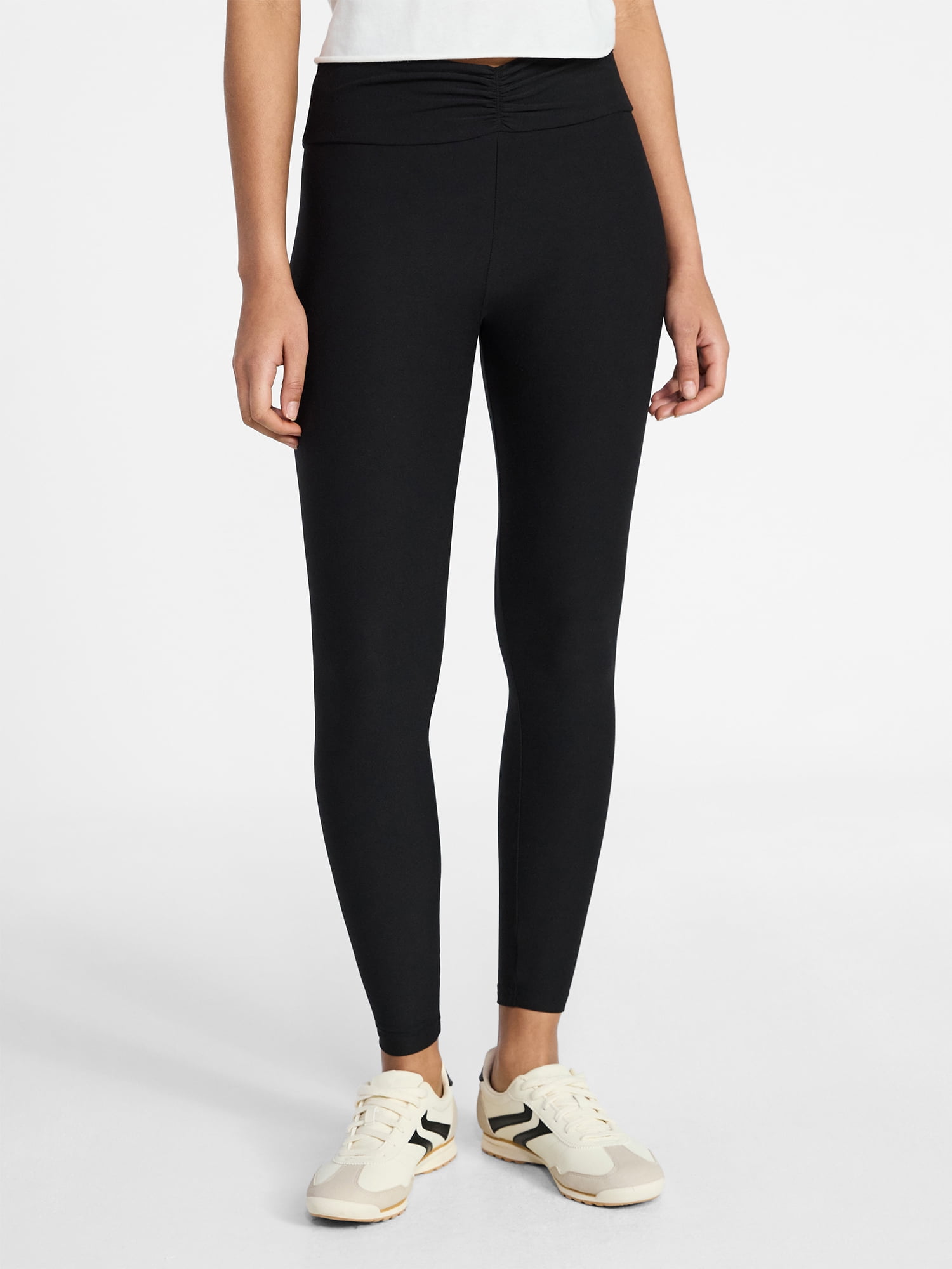 No Boundaries Cinched Front Waistband Leggings, 27" Inseam, Women's XXS-1X