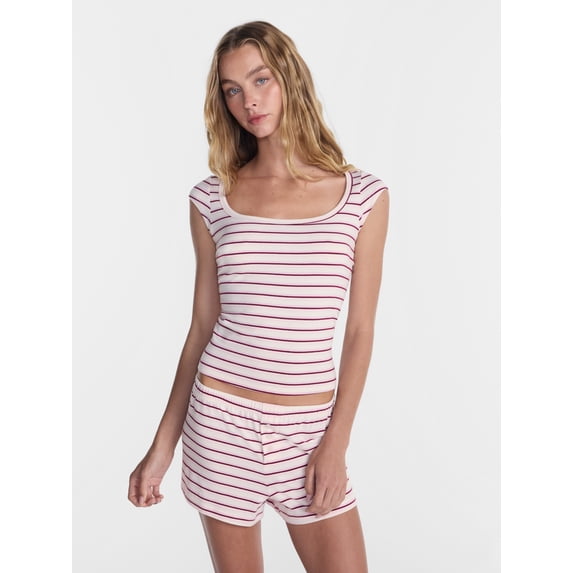 No Boundaries Cloud Core Scoop Neck Sleep Tee, Women's XXS-3X