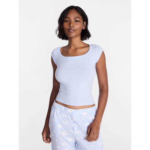 Cloud Core Sleepwear Scoop Neck Top, Women's XXS-3X