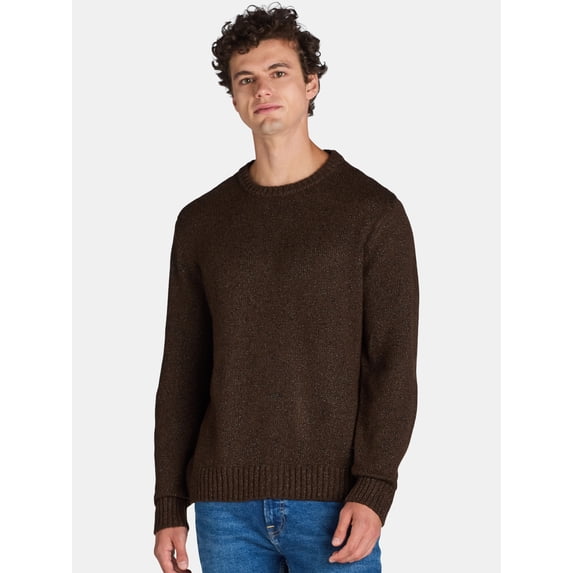 No Boundaries Confetti Knit Crewneck Sweater, Men’s and Big Men’s, Sizes XS-3XL
