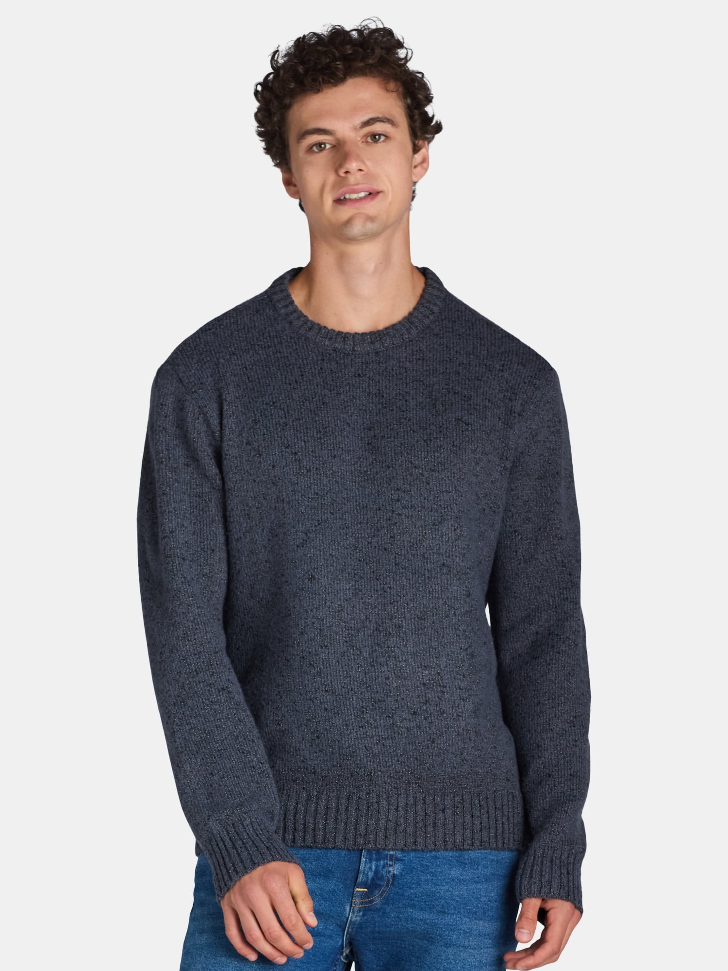 No Boundaries Confetti Knit Crewneck Sweater, Men’s and Big Men’s, Sizes XS-3XL