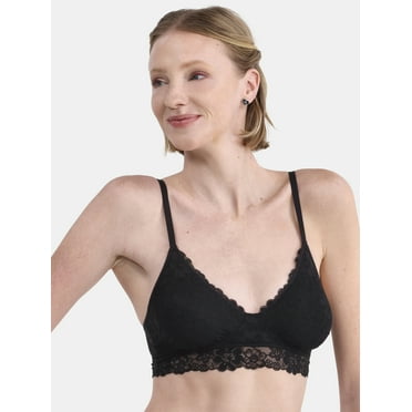 No Boundaries Contour Floral Lace Bralette, Women’s and Women’s Plus, Sizes S-XXXL