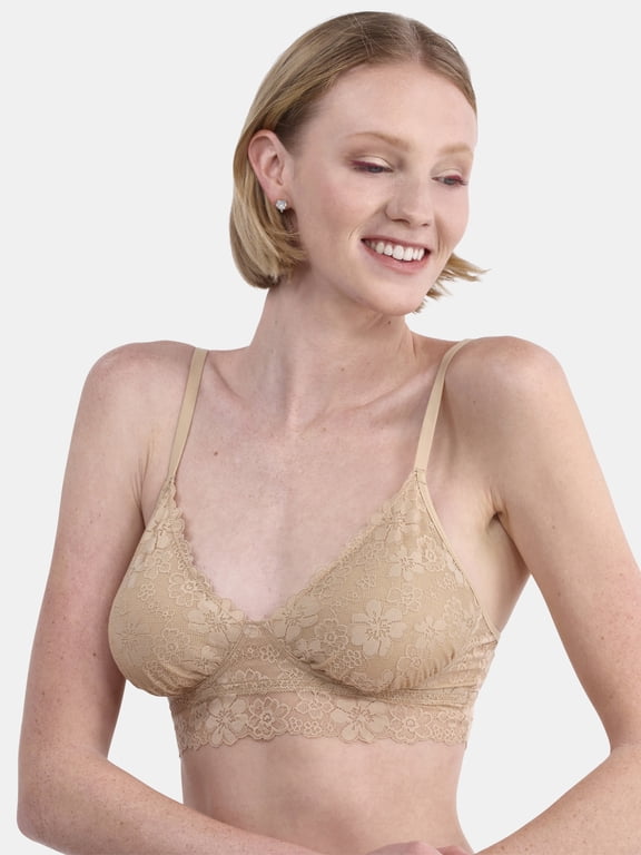 Contour Floral Lace Bralette, Women’s and Women’s Plus, Sizes S-XXXL
