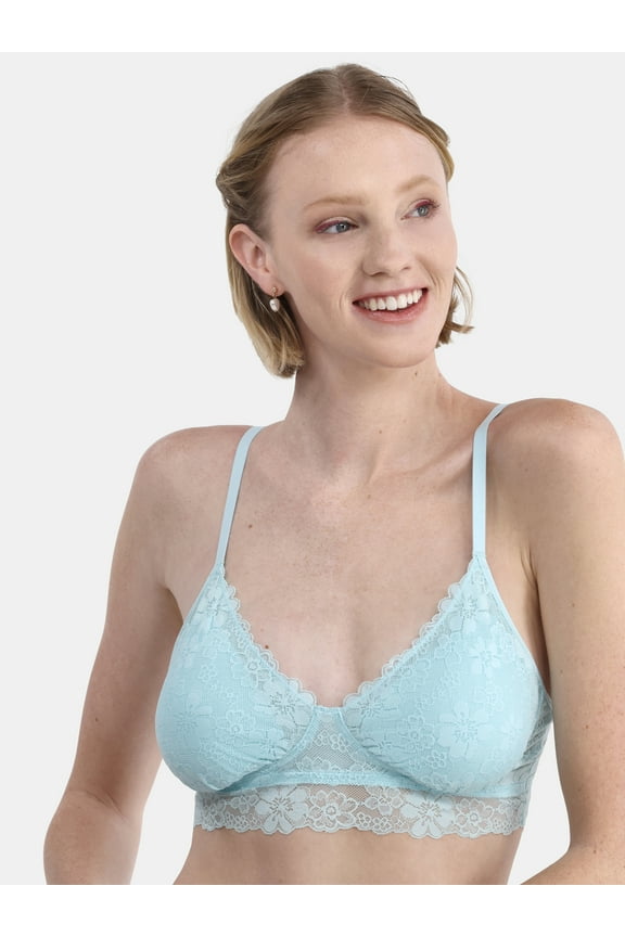 Contour Floral Lace Bralette, Women’s and Women’s Plus, Sizes S-XXXL