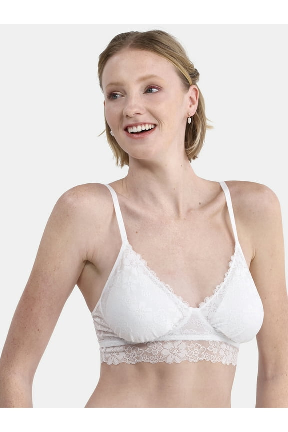 Contour Floral Lace Bralette, Women’s and Women’s Plus, Sizes S-XXXL