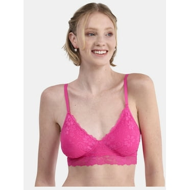 No Boundaries Contour Floral Lace Bralette, Women’s and Women’s Plus, Sizes S-XXXL