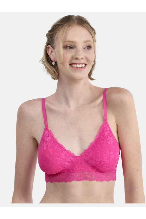 Contour Floral Lace Bralette, Women’s and Women’s Plus, Sizes S-XXXL