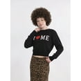 thumbnail image 1 of No Boundaries Conversational Printed Pullover with Long-Sleeves, Midweight, Women’s, 1 of 5