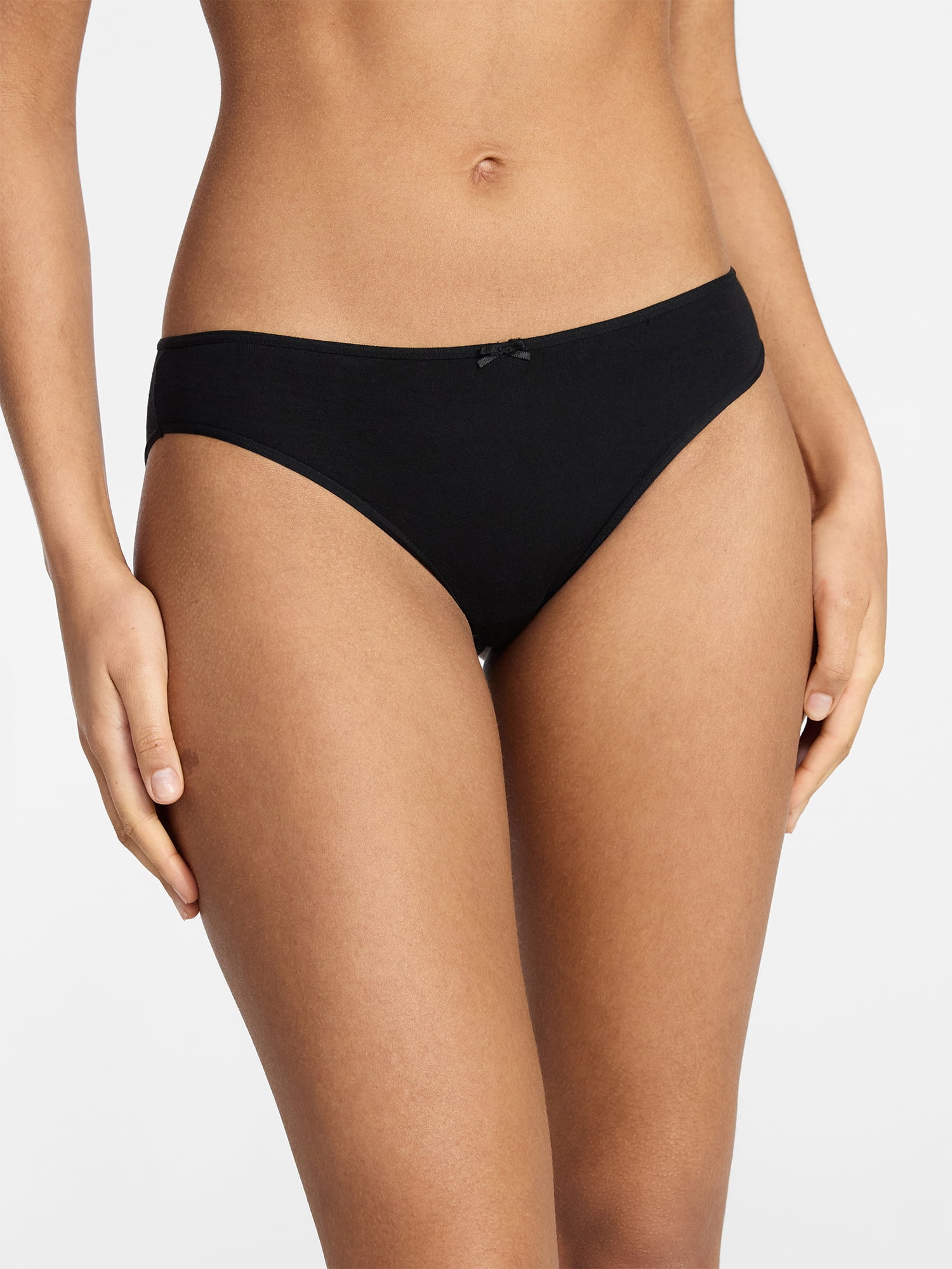 No Boundaries Cotton Blend Bikini Panties, Women's XS-XXXL