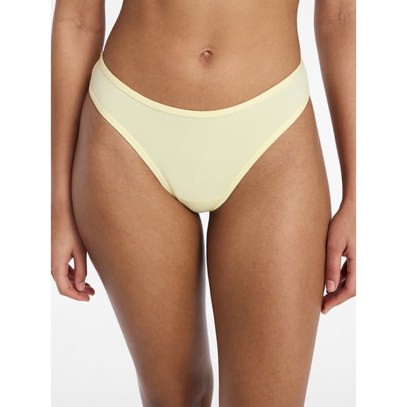 No Boundaries Cotton Hi Cut Thong Women's and Women's Plus, Sizes XS-XXXL