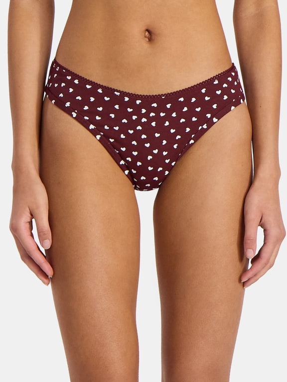 Cotton-Blend Hi-Cut Thong Panties, Women’s