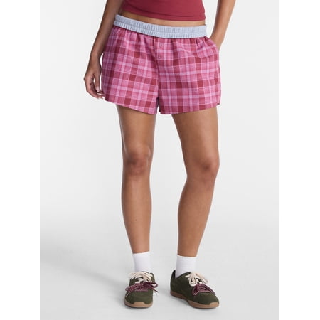 No Boundaries Cotton Boxer Shorts, 3" Inseam, Women's XXS-4X