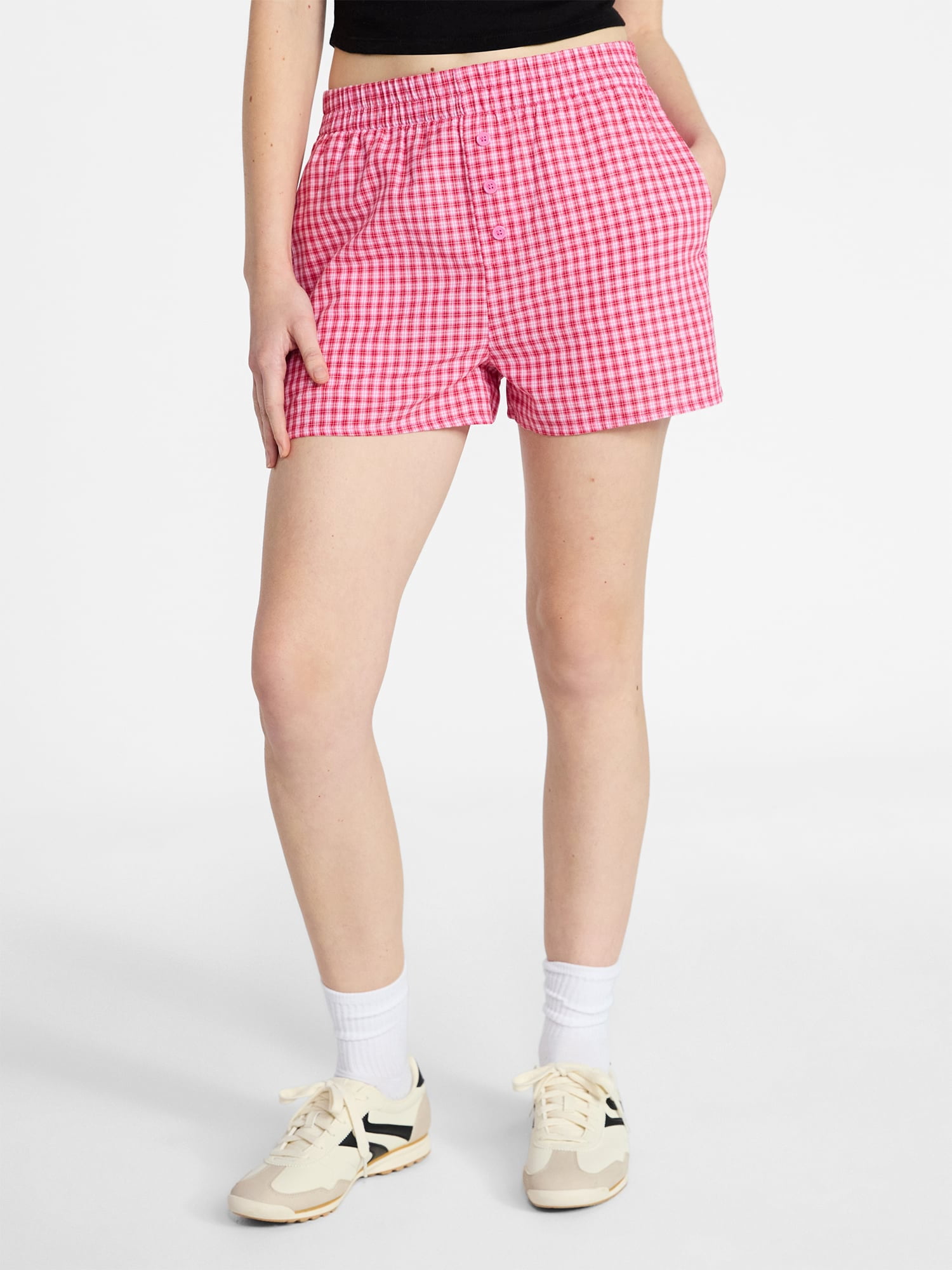 No Boundaries Cotton Boxer Shorts with Rollover Waist, 3'' Inseam, Women's XXS (00)-XXL (20)