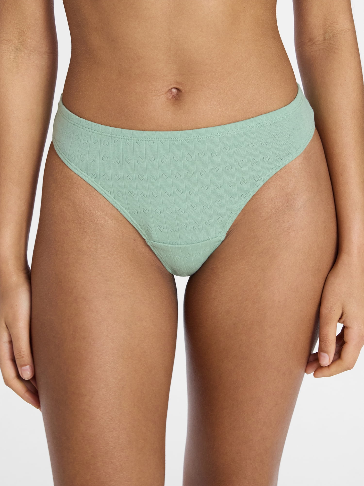 No Boundaries Women's Thong Panty Cotton, 1-pack, Sizes XS-XXXL