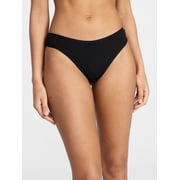 No Boundaries Cotton Blend Hi Cut Thong Panties, Womens XS-L