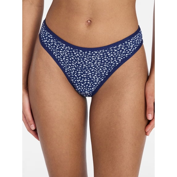 No Boundaries Cotton Hi Cut Thong Women's and Women's Plus, Sizes XS-XXXL