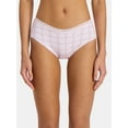 thumbnail image 1 of No Boundaries Cotton Hipster Panties with Lace, Women’s, 1 of 3