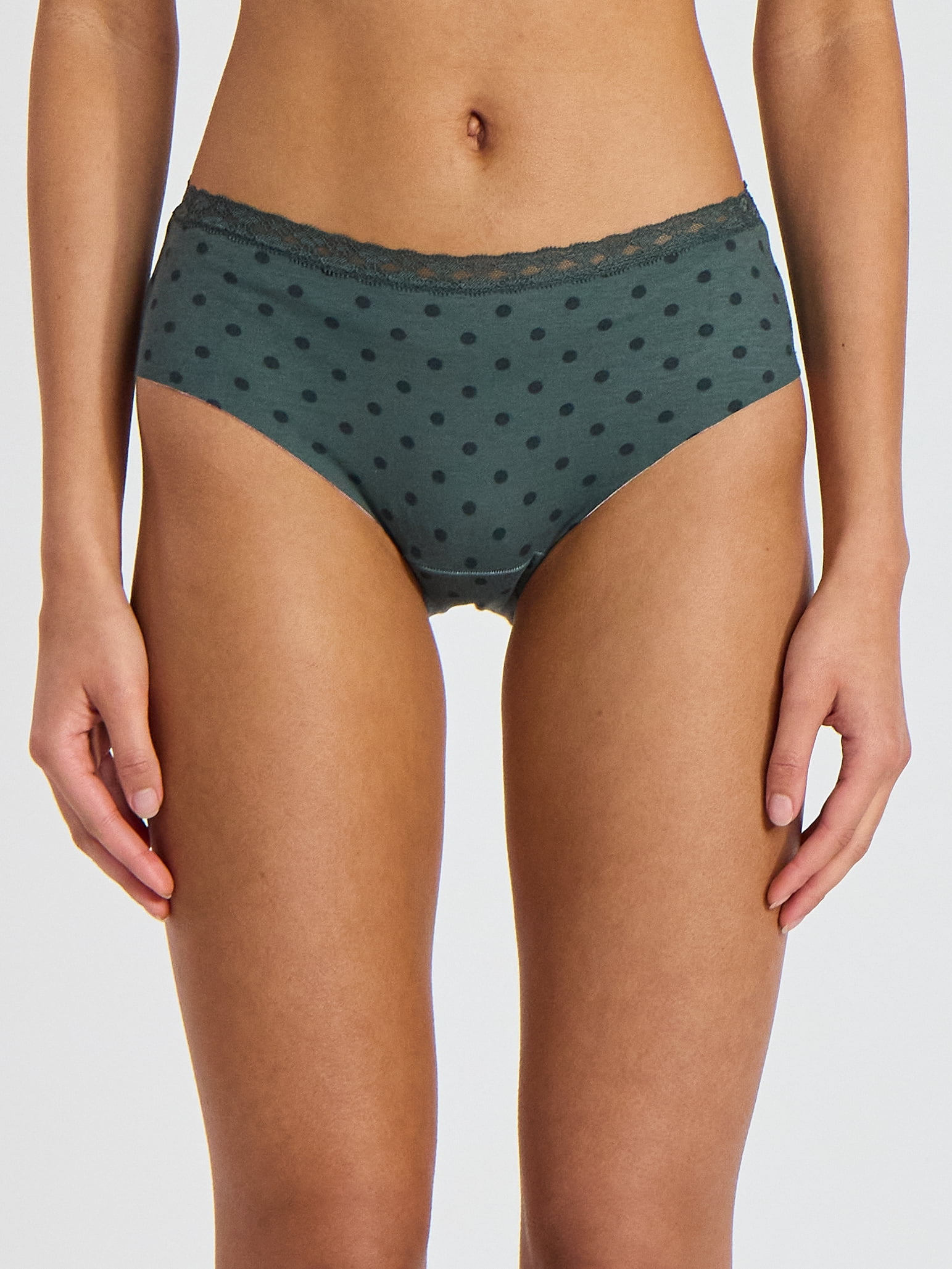 No Boundaries Cotton Hipster Panties with Lace, Women’s