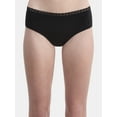 thumbnail image 1 of No Boundaries Cotton Hipster Panty with Lace, Women’s and Women’s Plus, Sizes S-XXXL, 1 of 3