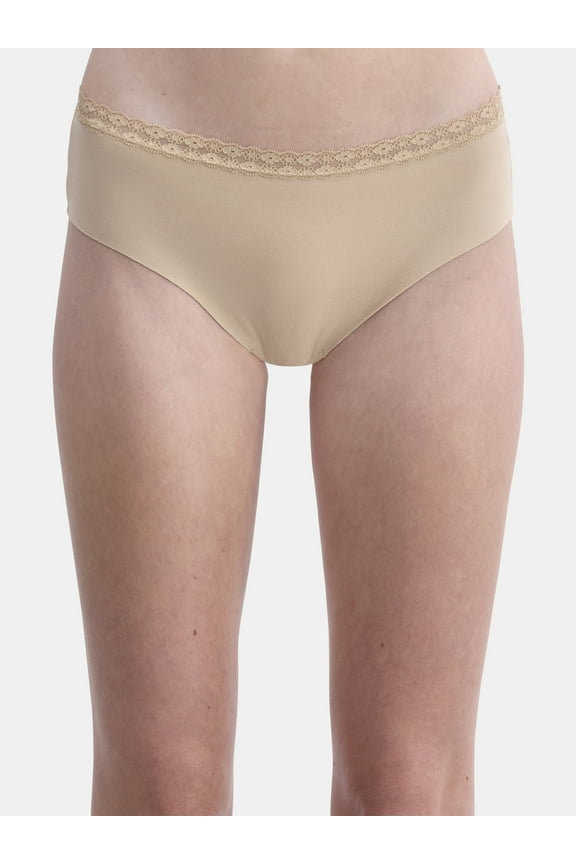 Cotton Hipster Panty with Lace, Women’s and Women’s Plus, Sizes S-XXXL