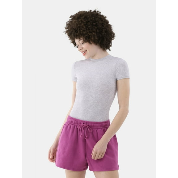 No Boundaries Cotton Stretch Jersey T-Shirt Bodysuit, Women’s XS-3XL