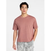 No Boundaries Cotton Oversized Cropped Tee with Short Sleeves, Men's and Big Men's XS-5XL