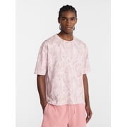 No Boundaries Cotton Oversized Cropped Tee with Short Sleeves, Men's and Big Men's XS-5XL