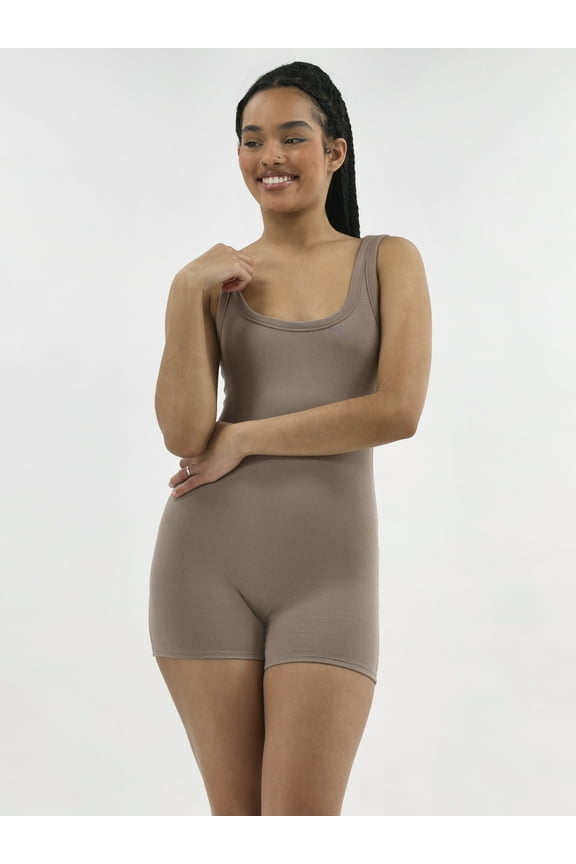 Cotton Stretch Ribbed Cozy Romper, Women’s XS-XXXL