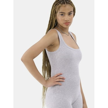 No Boundaries Women's Cotton Ribbed Cozy Romper, Sizes XS - 3XL