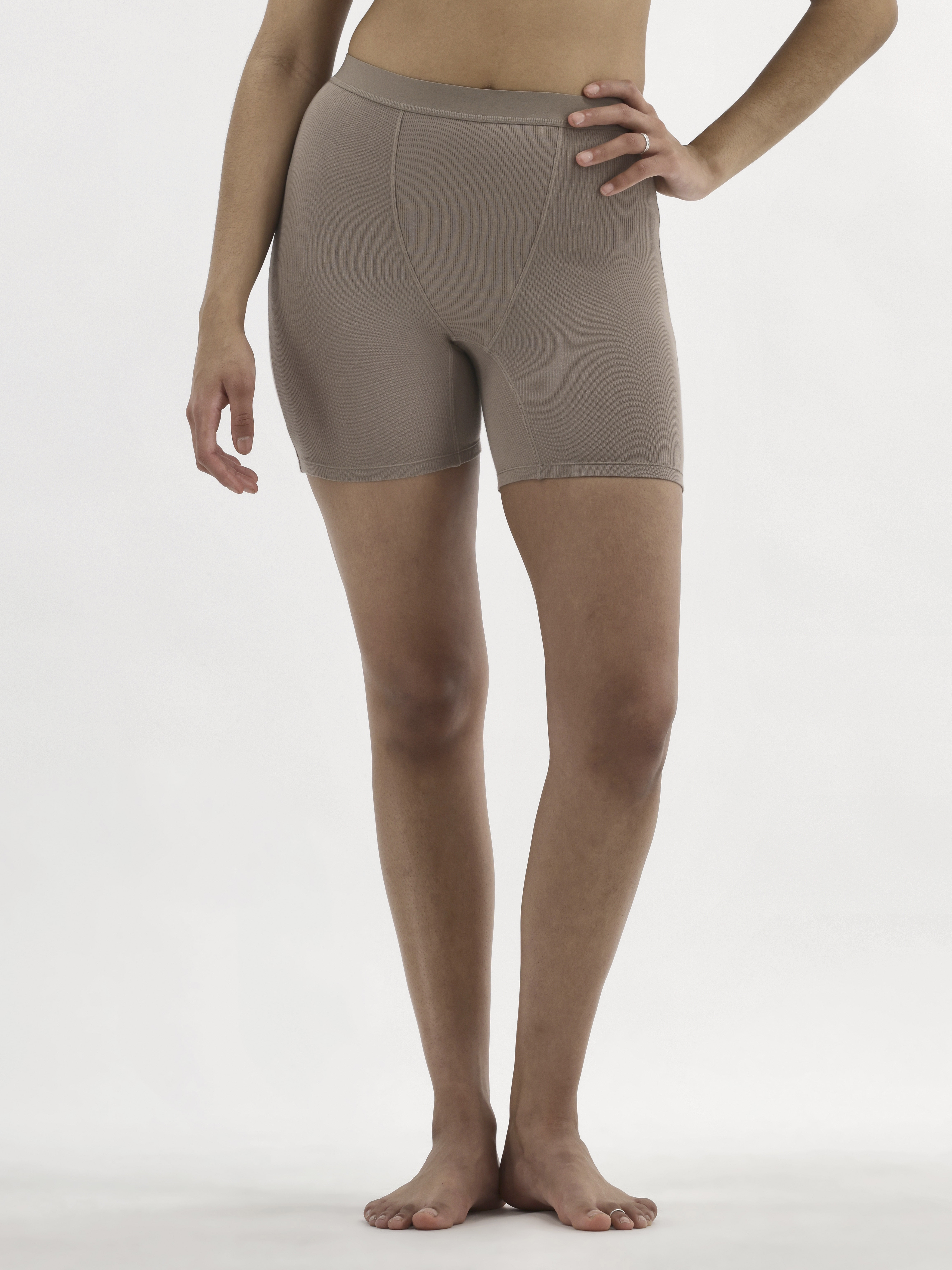 No Boundaries Cotton Stretch Ribbed Boxer Short Panties, Women's XS-XXXL