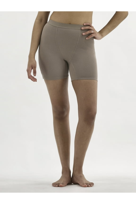 Cotton Stretch Ribbed Boxer Short Panties, Women's XS-XXXL