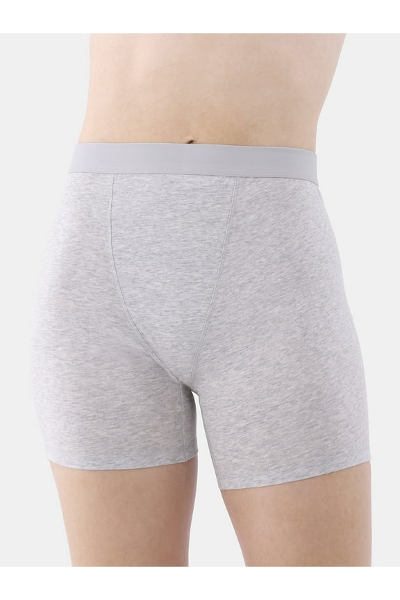Cotton Stretch Ribbed Boxer Shorts, Women's XS-3XL