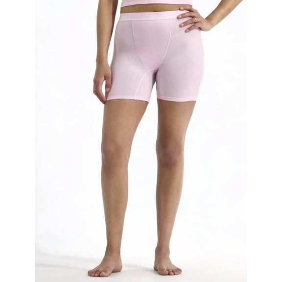 No Boundaries Cotton Stretch Ribbed Boxer Short Panties, Women's XS-XXXL