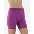 thumbnail image 1 of No Boundaries Cotton Stretch Ribbed Boxer Shorts, Women's XS-3XL, 1 of 3