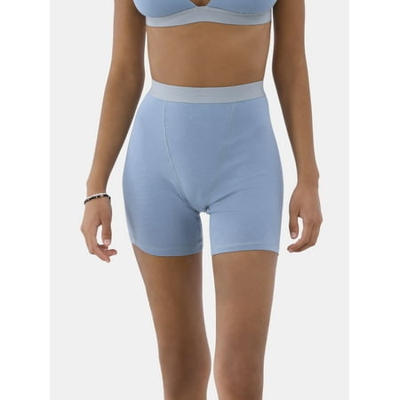 No Boundaries Cotton Stretch Ribbed Boxer Shorts, Women's XS-3XL