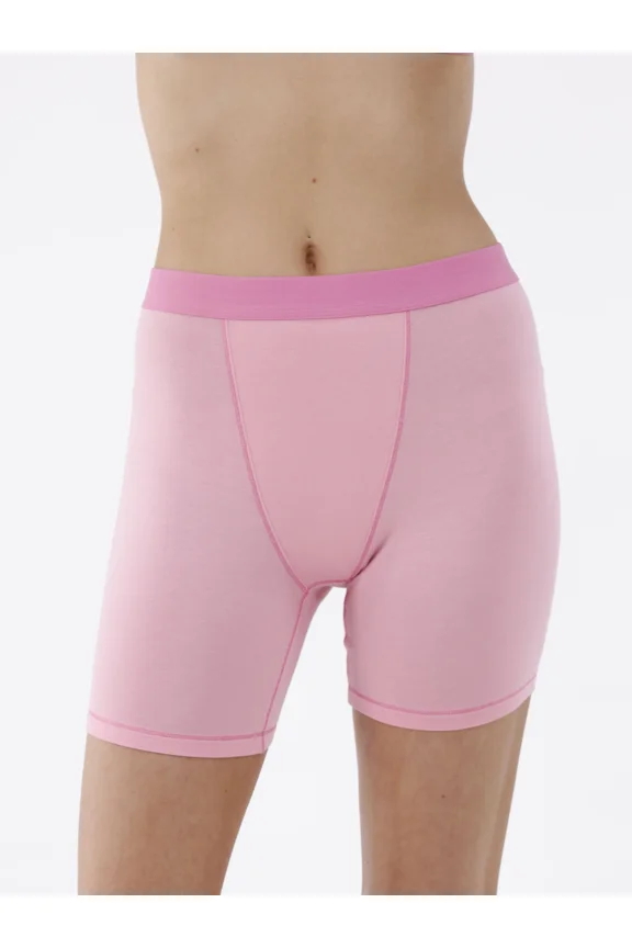 Cotton Stretch Ribbed Boxer Shorts, Women's XS-3XL