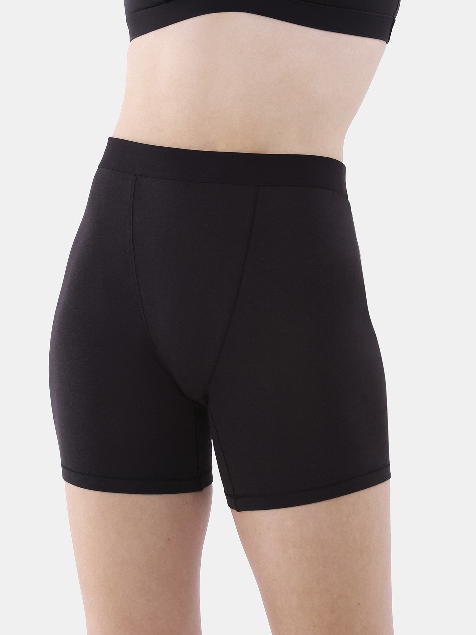 No Boundaries Cotton Stretch Ribbed Boxer Shorts, Women's XS-3XL