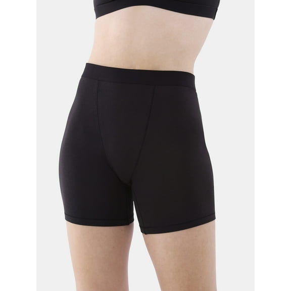 No Boundaries Cotton Stretch Ribbed Boxer Shorts, Women's XS-3XL