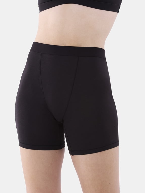 Cotton Stretch Ribbed Boxer Shorts, Women's XS-3XL