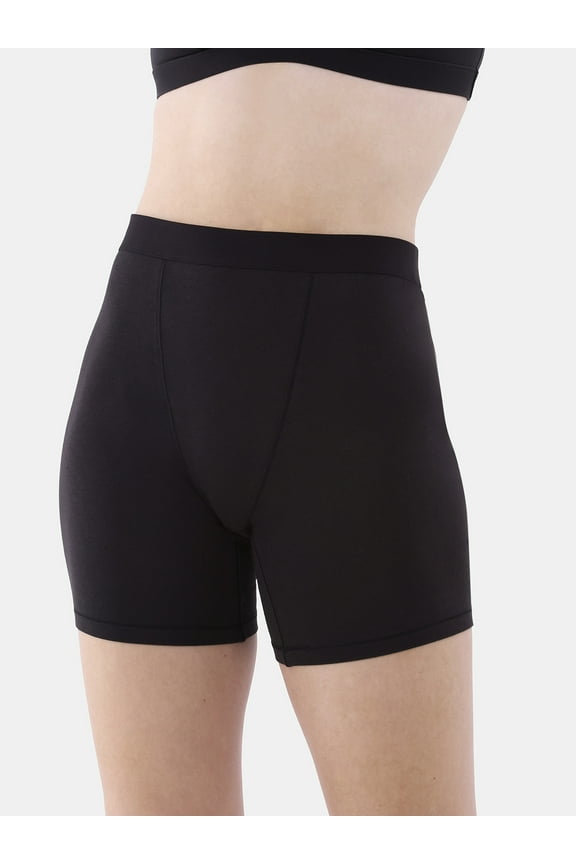 Cotton Stretch Ribbed Boxer Shorts, Women's XS-3XL