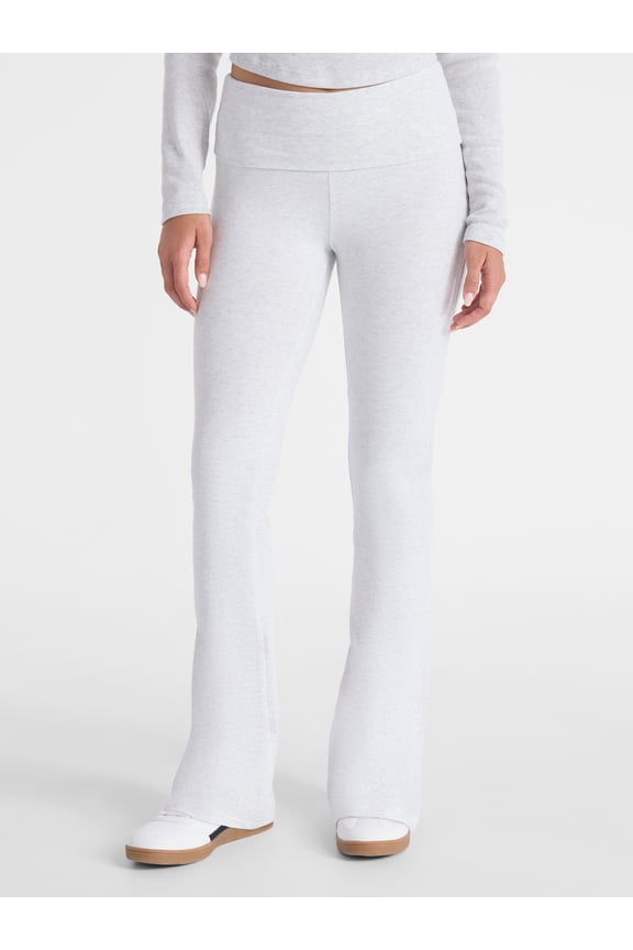 Flare Pants with Foldover Waistband, 32'' Inseam, Women's and Women's Plus XS-XXL