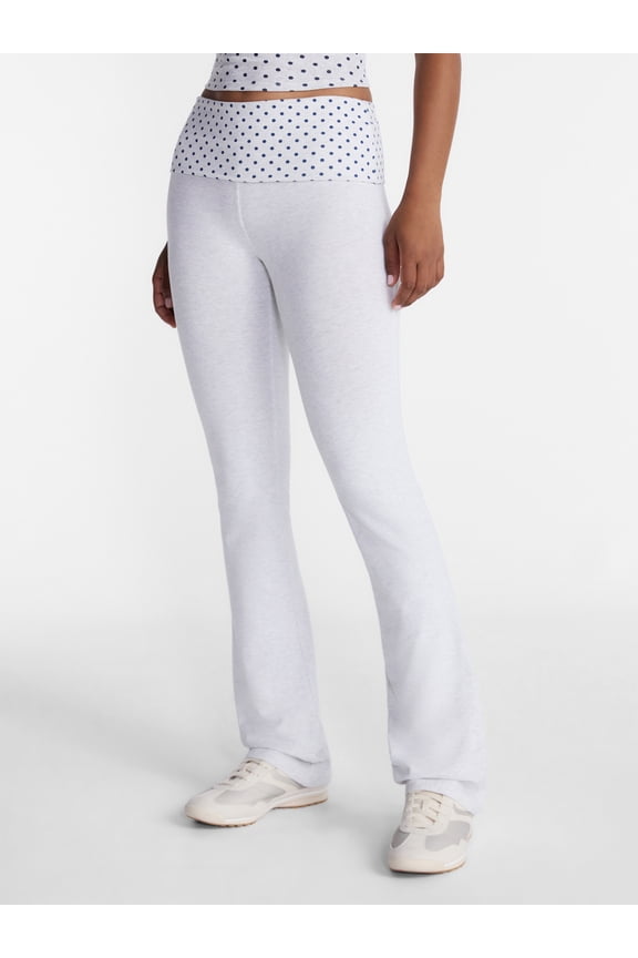 Flare Pants with Foldover Waistband, 32'' Inseam, Women's and Women's Plus XS-XXL